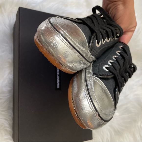 DOLCE & GABBANA GYM black and silver Sneakers Sz 6.5 - Picture 4 of 11